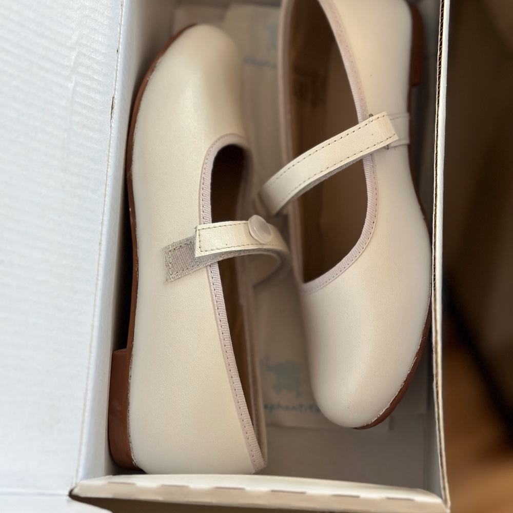 Elephantito little kids princess flat white dress shoes - Picture 5 of 7